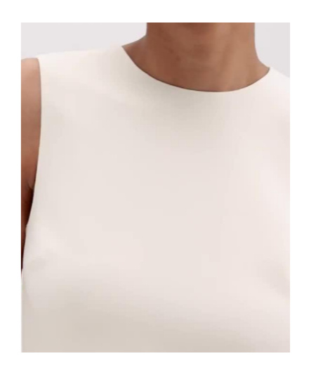 Shop Theory Crewneck Sleeveless Shift Dress In White