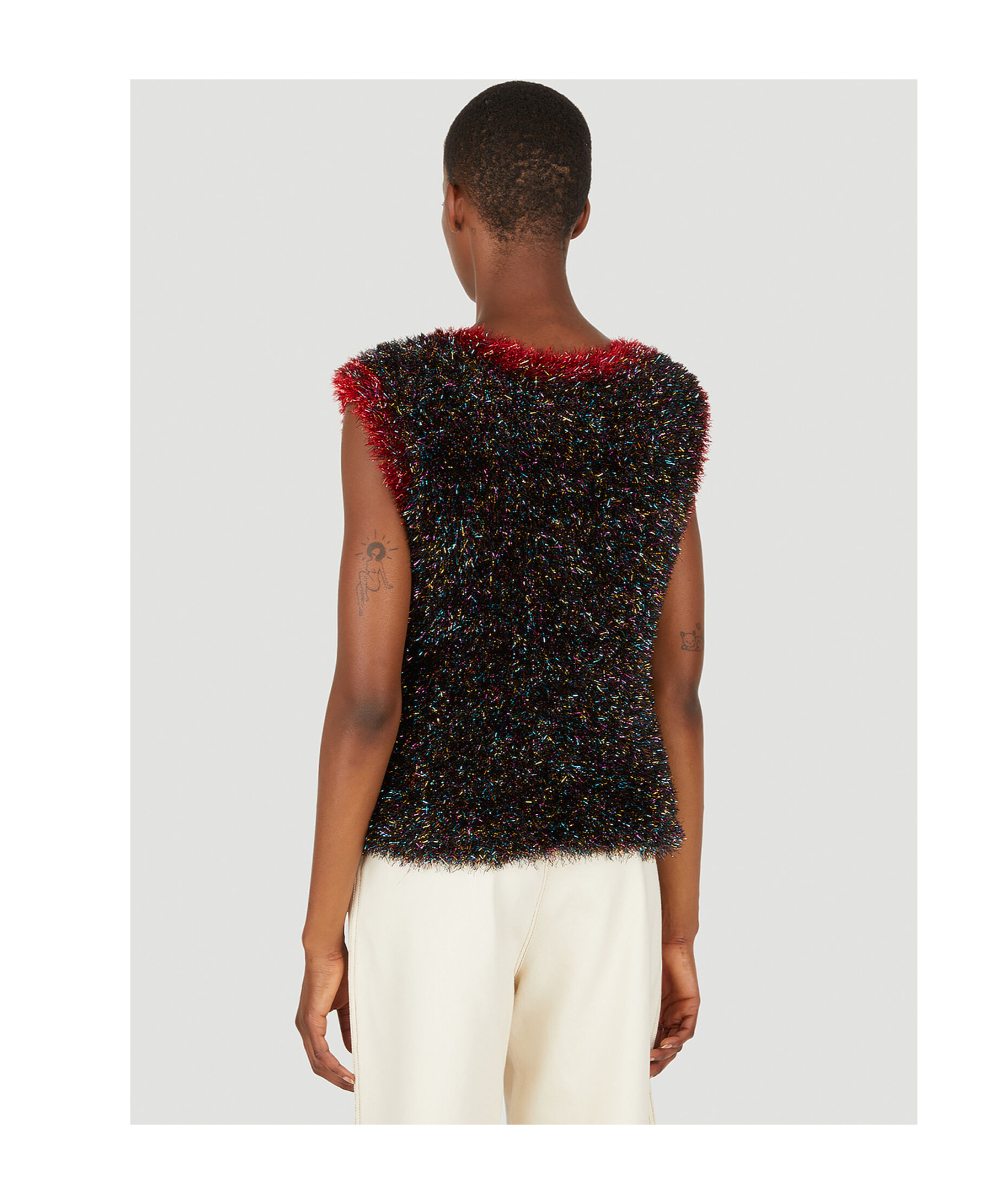 Chopova Lowena Metallic Knitted Vest In Multicolor