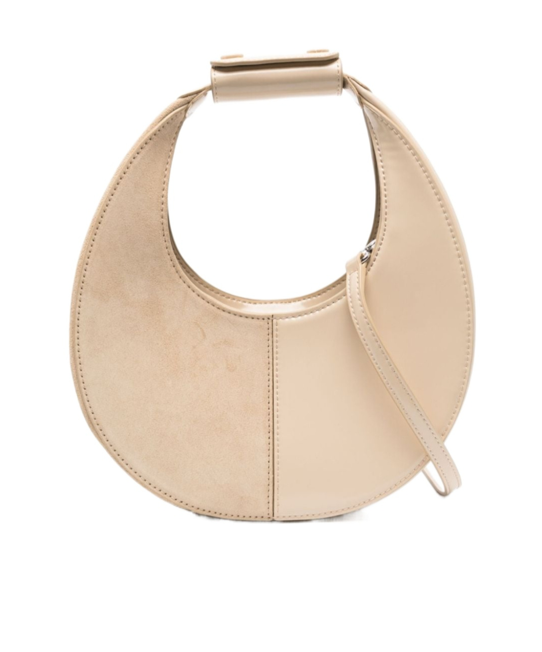 Staud Moon Split Mini Top Handle Bag In Nude