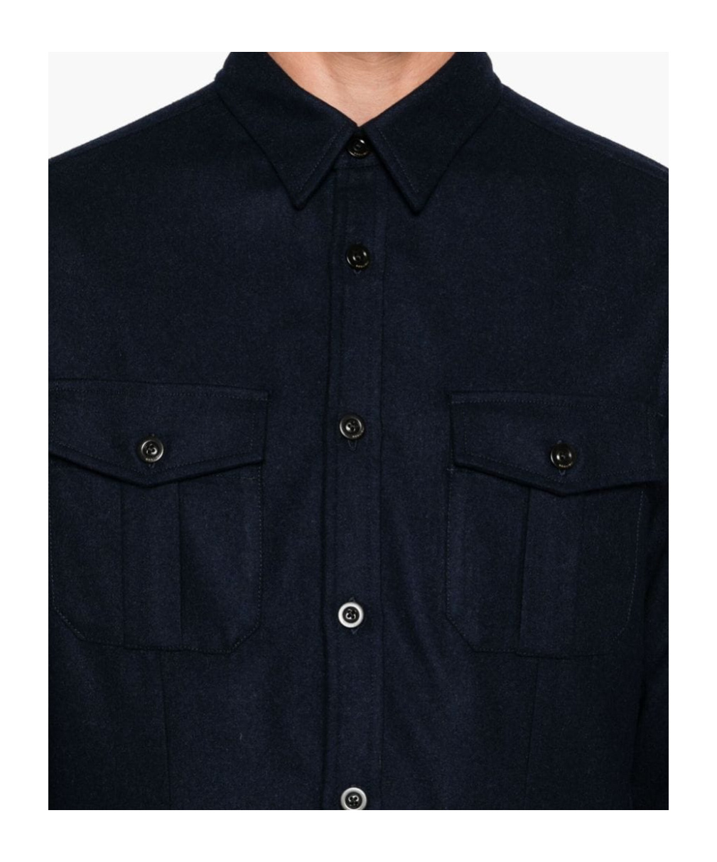 Boglioli Wool Shirt Jacket In Black