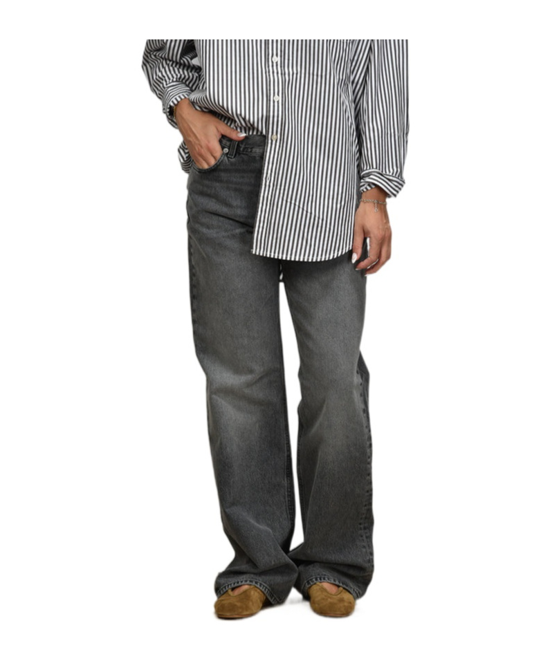 Haikure Belt Loop Jeans In Gray