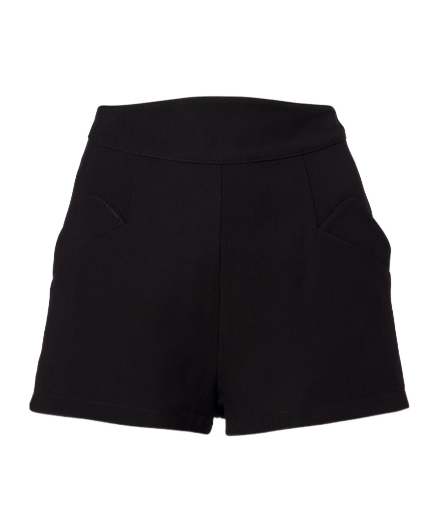 Mugler A-line High Waist Shorts In Black