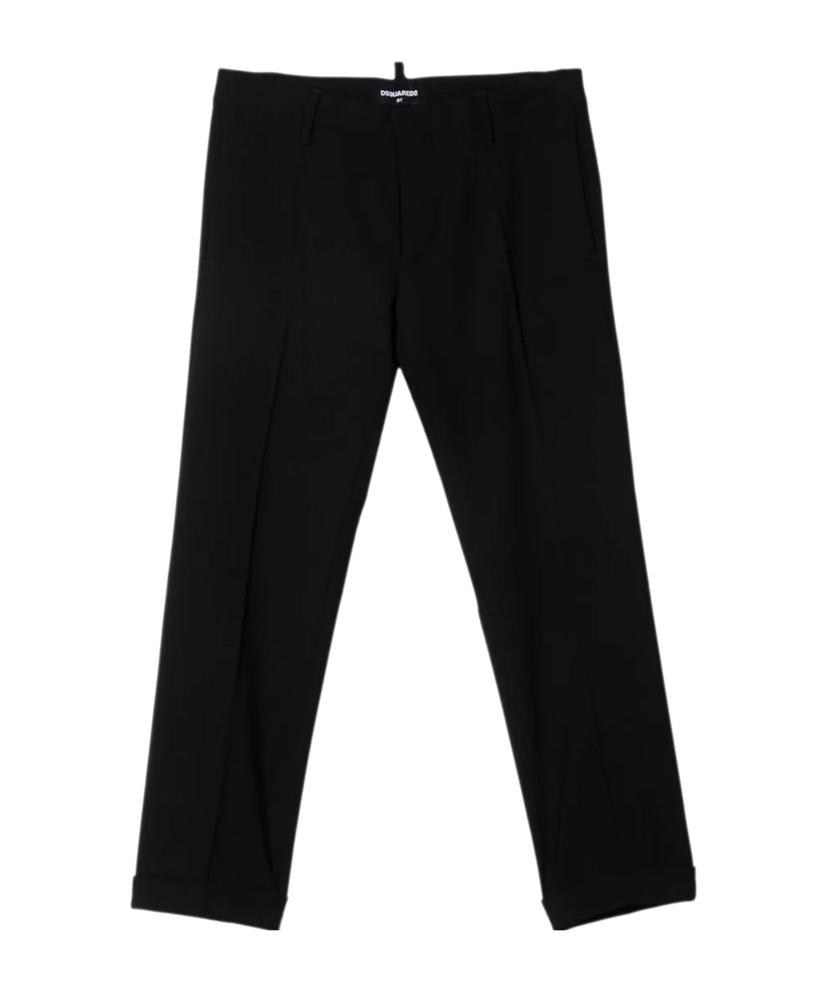 Dsquared2 Kids Elastic Waist Straight-leg Pants In Black