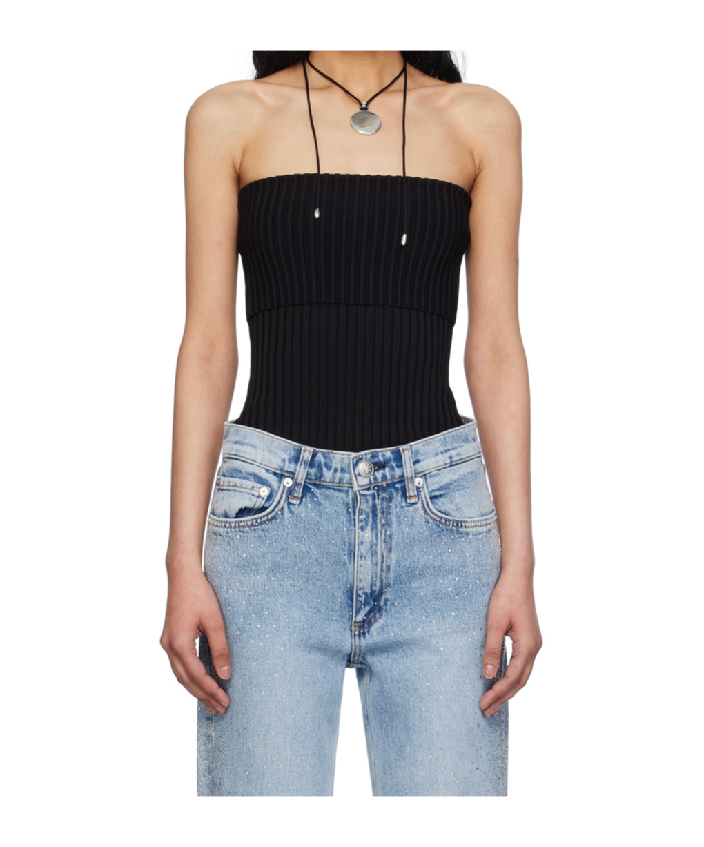 Rag & Bone Rib Knitted Tube Top Vest In Multicolor