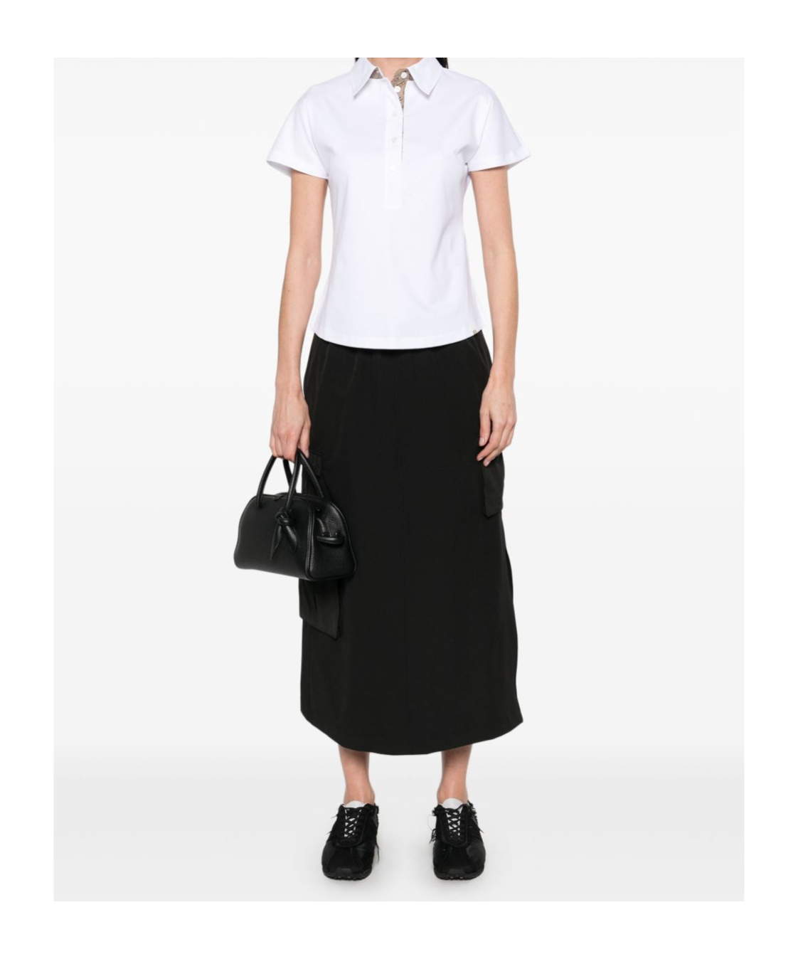 Herno White Cotton Polo Shirt With Classic Collar In White