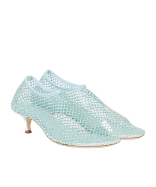 CHRISTOPHER ESBER MINETTE EMBELLISHED FISHNET PUMPS