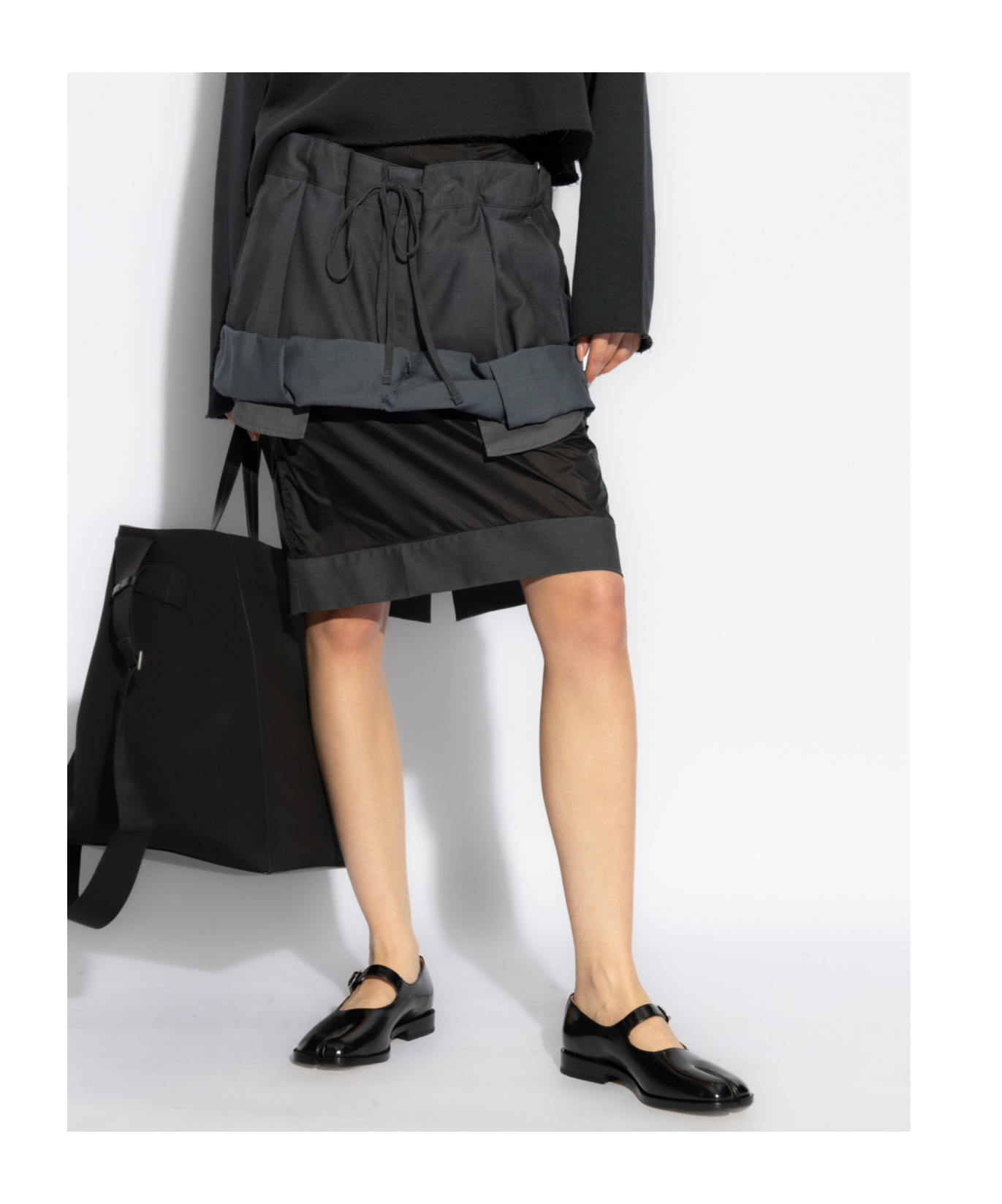 Maison Margiela Layered Knee-length Skirt In Black