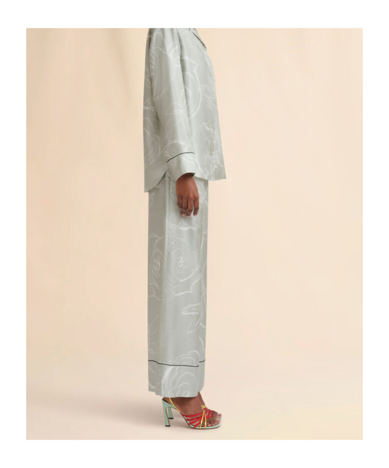 Marni Trousers With Aurora Print In Gray