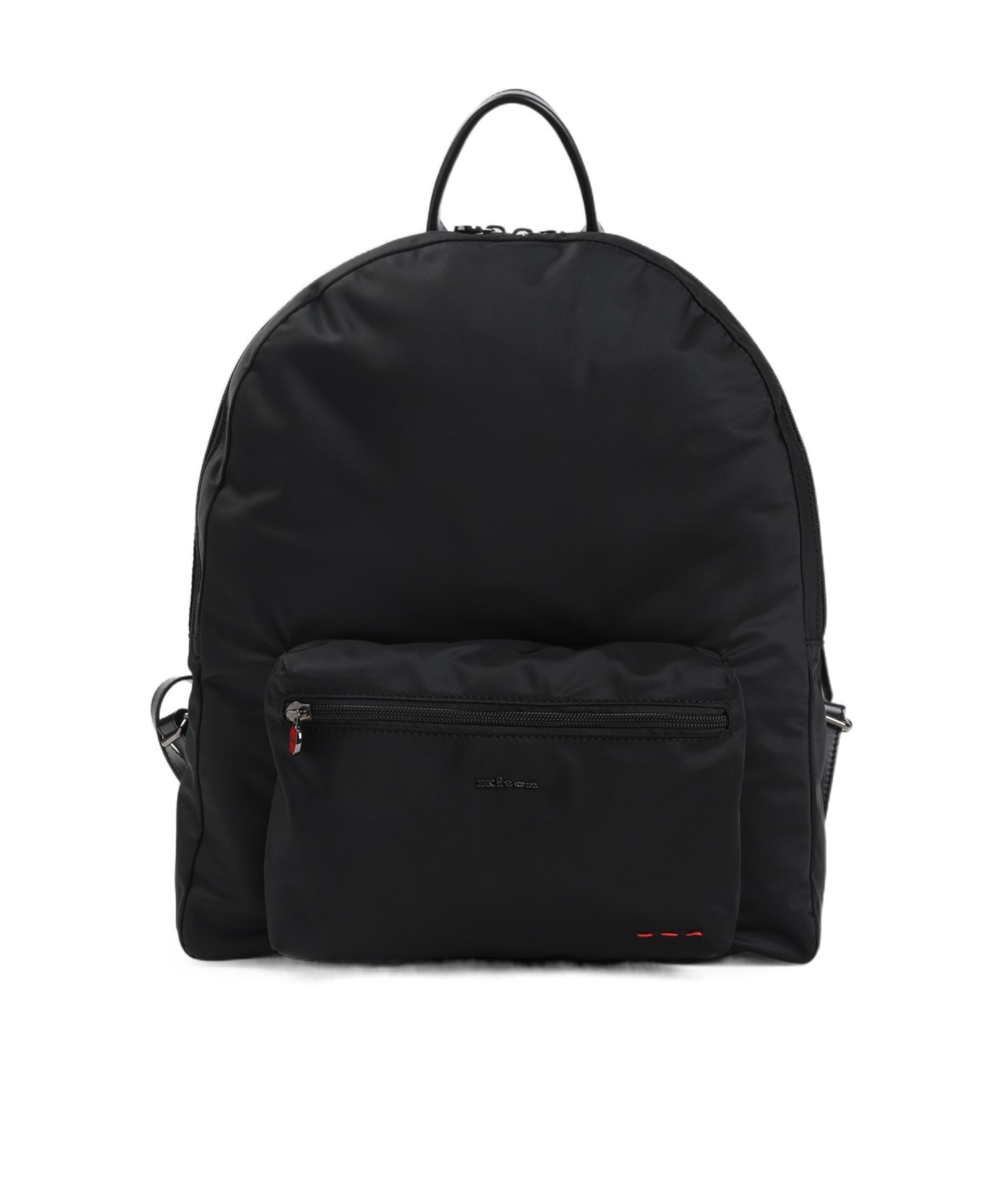 Kiton Versatile Backpack With Front Zip Pocket In Red