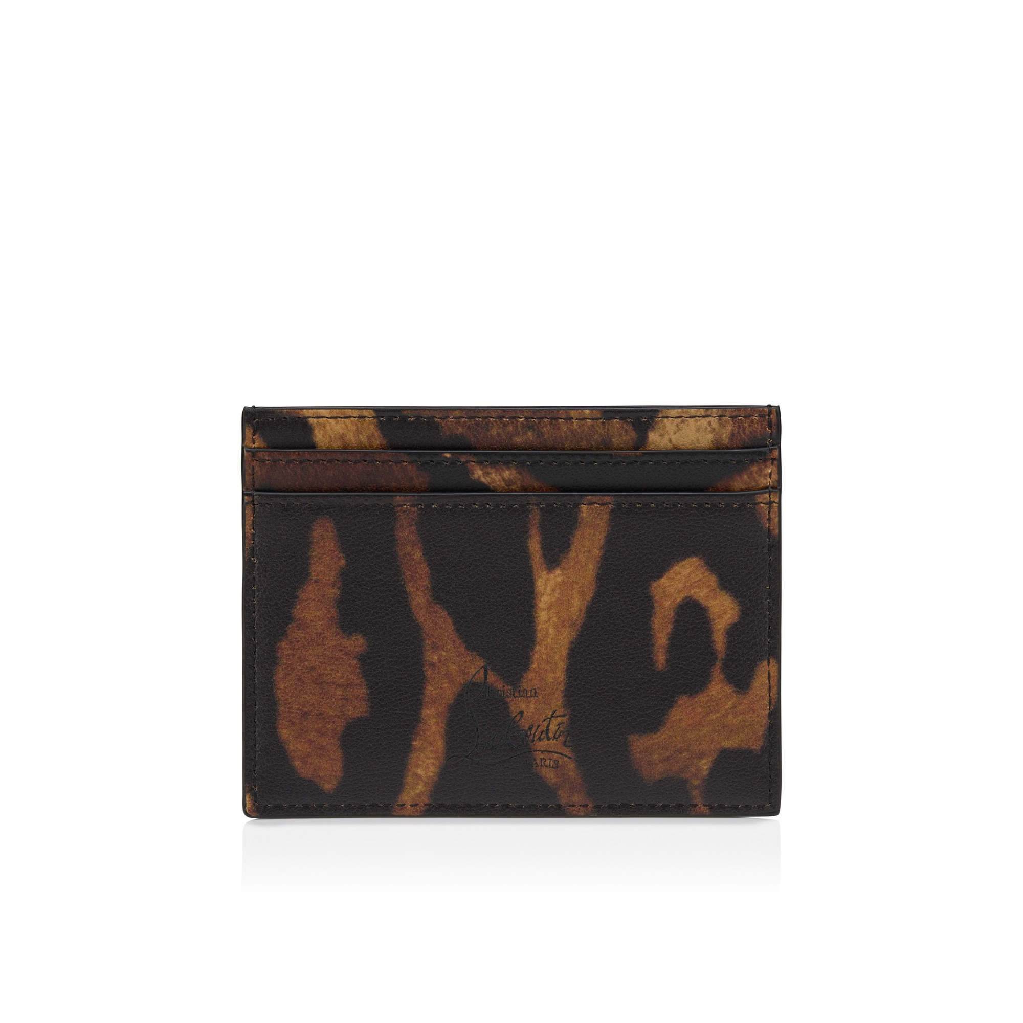 Christian Louboutin Womens Brown Loubi54 Leather Card Holder In Brown