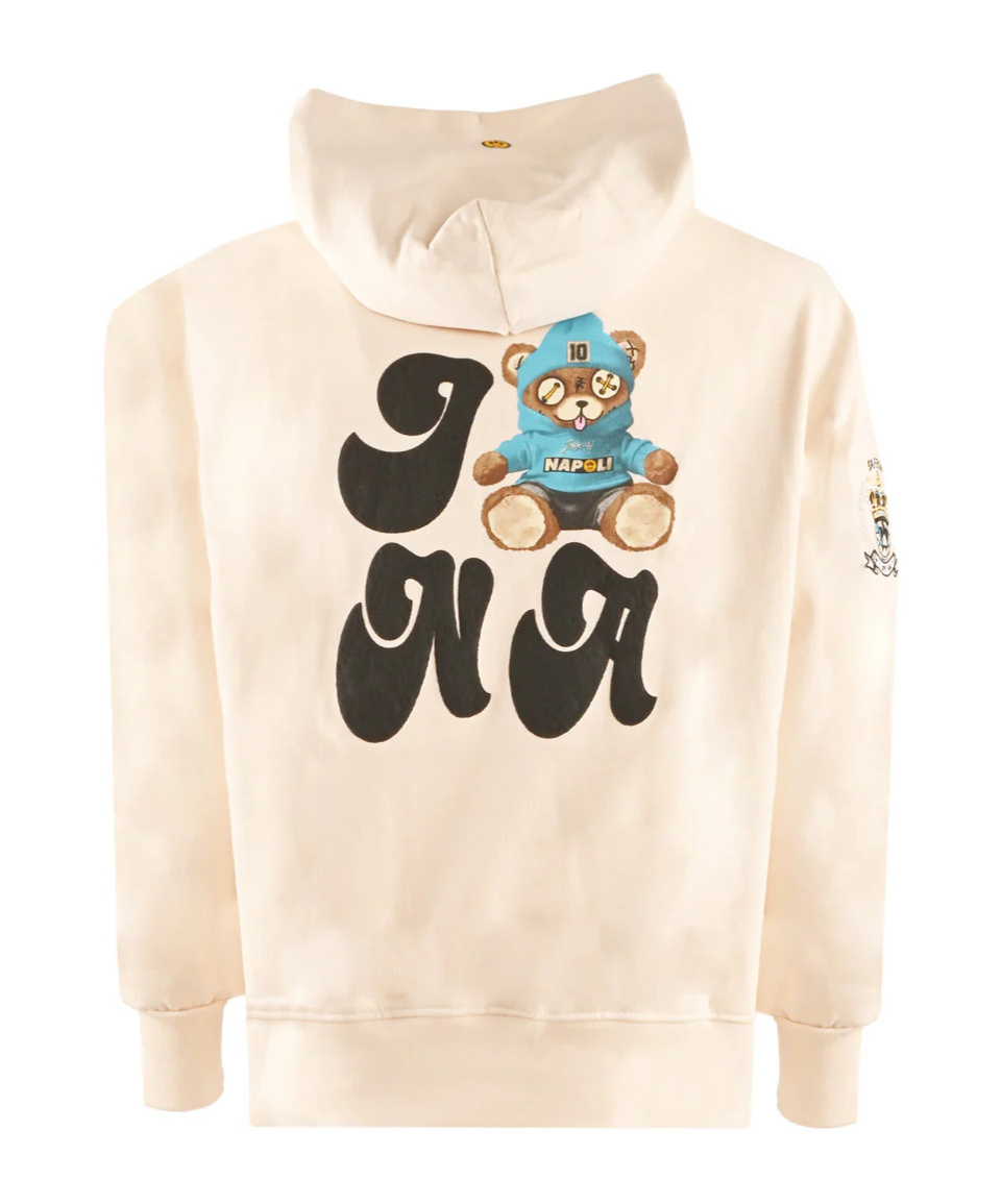 Barrow Graphic-print Cotton Hoodie In Brown
