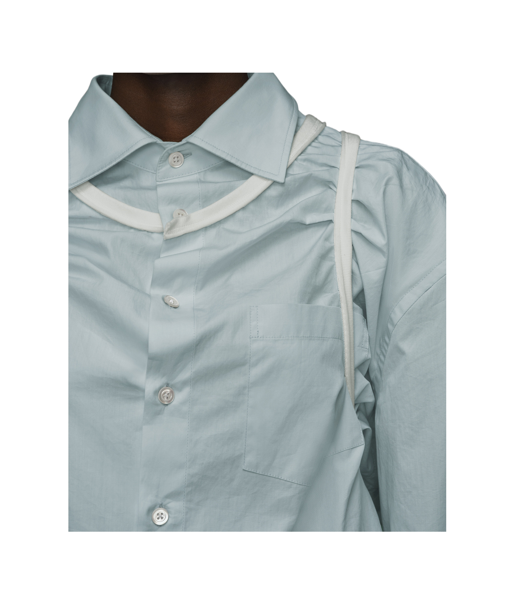 Maison Margiela Four Stitch-logo Cotton Shirt In Green