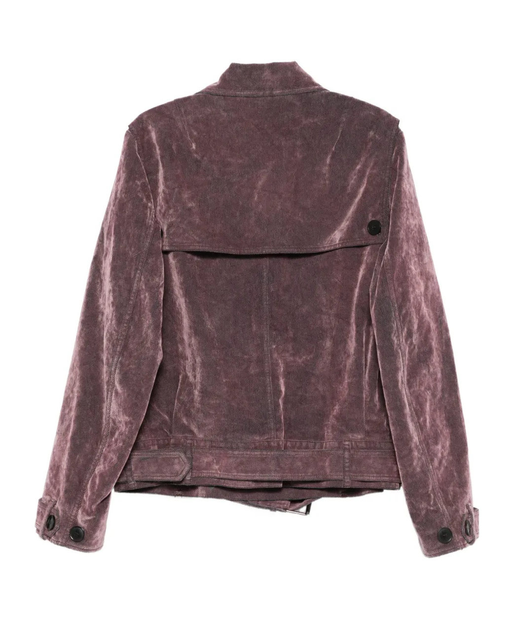 Dries Van Noten Corduroy Blazer With Belted Hem And Pockets In Purple