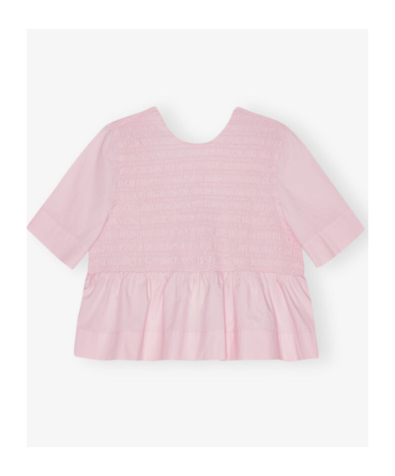 Ganni Backless Blouse In Pink