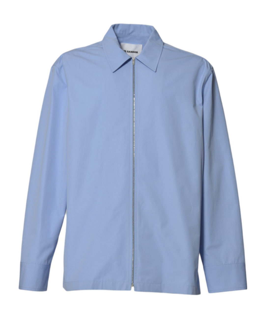 Jil Sander Long-sleeved Zipped Shirt In Blue