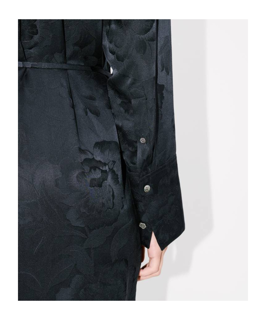 Kenzo Lapel Long-sleeved Windbreaker In Black