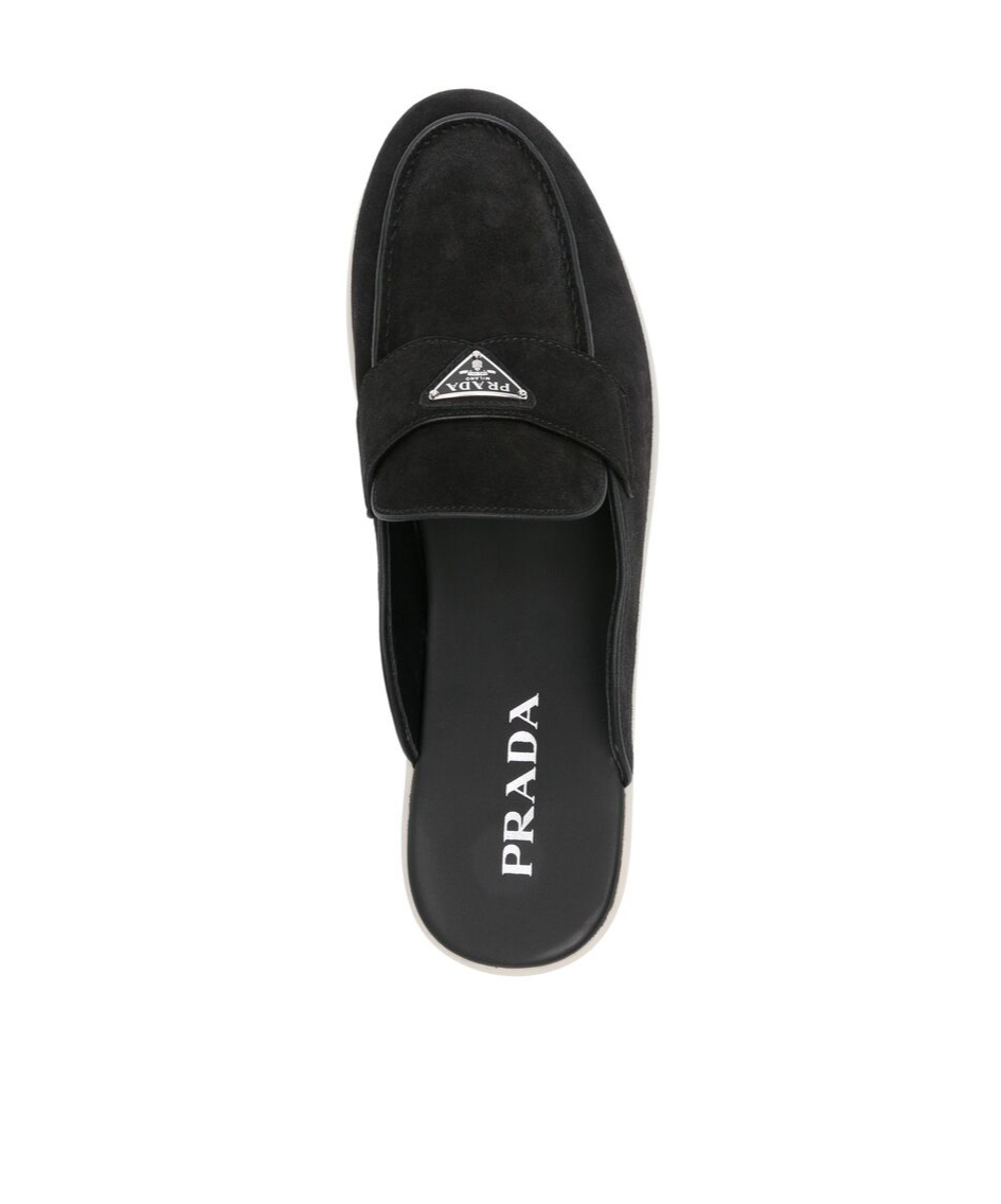 PRADA BAND-LOGO MULES