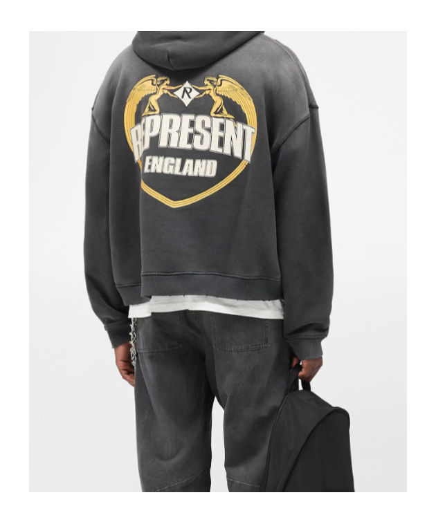Represent Logo-embroidered Hoodie In Multi