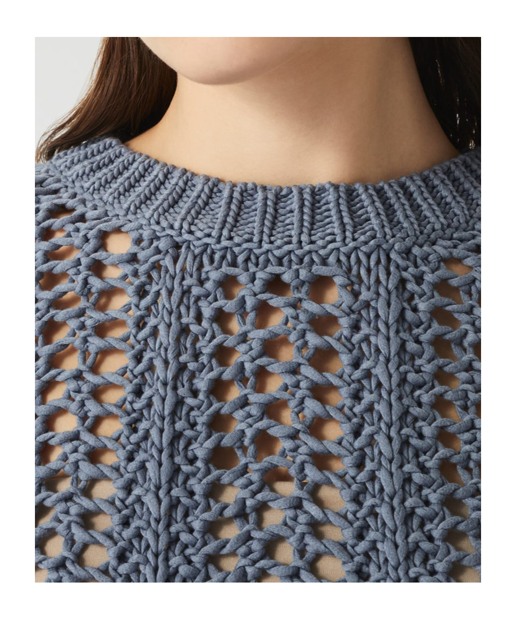 Brunello Cucinelli Open-knit Top In Multicolor