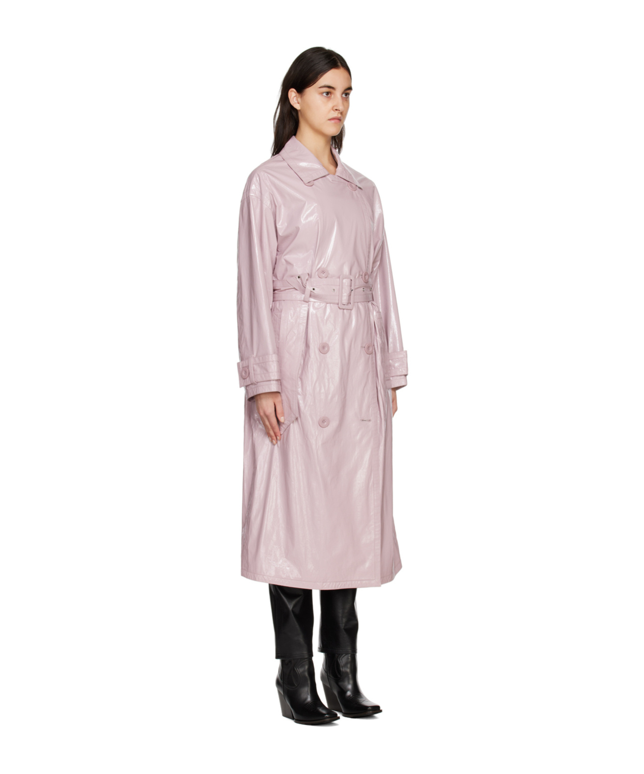 STAND STUDIO PLEATED LAPEL WINDBREAKER