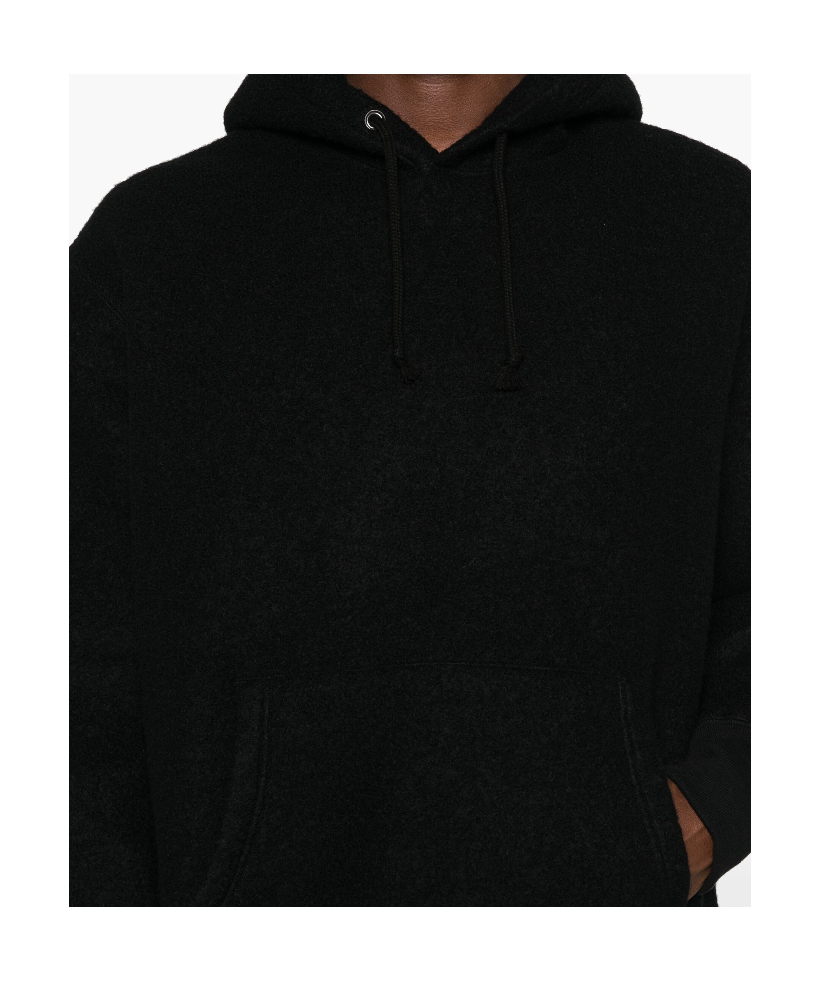 Junya Watanabe Felted Hoodie In Black