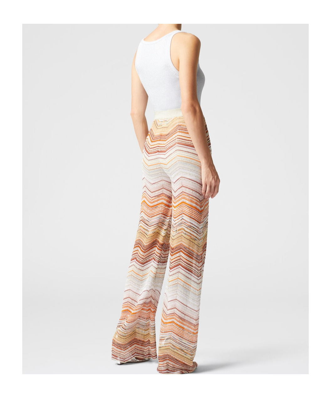 Missoni Sequin-decorated Casual Pants In White