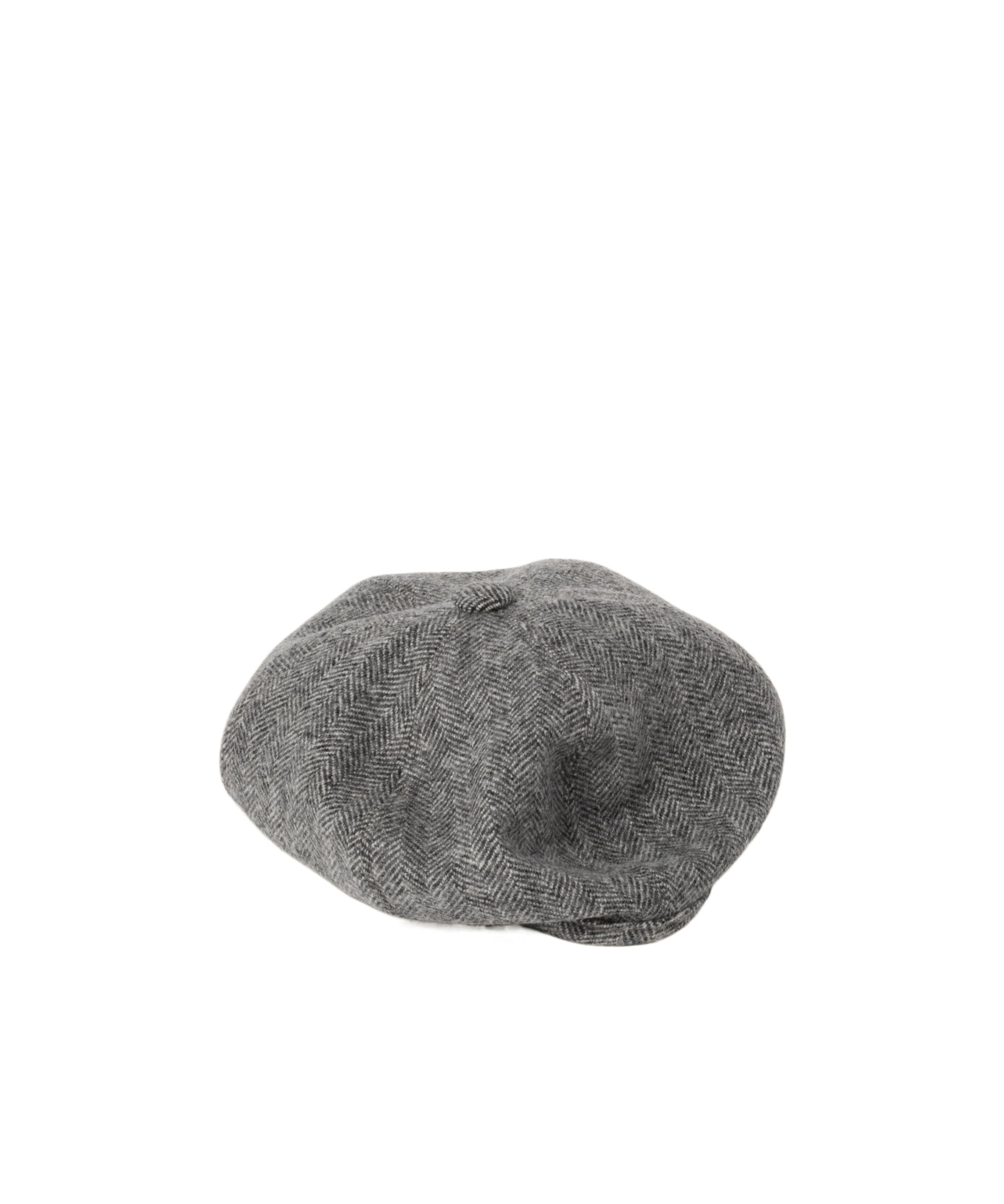 Miu Miu Chevron-knit Wool Beret In Gray