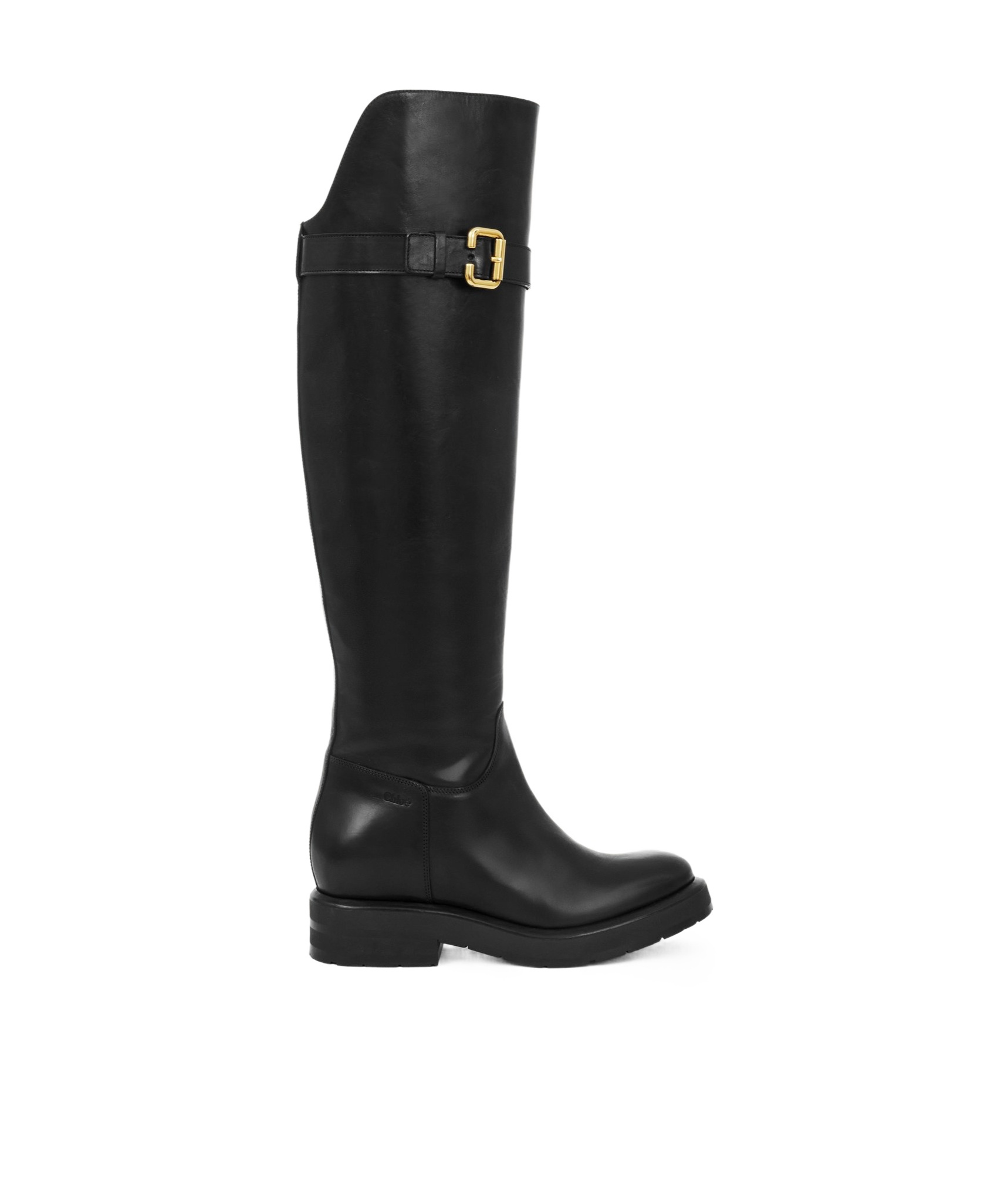 Chloé Coddington Leather Knee-high Boots In Black