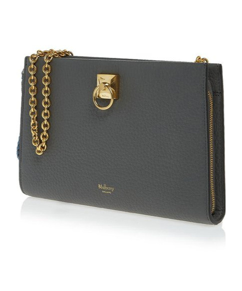 Shop Mulberry Iris Wallet-on-chain Bag In Black