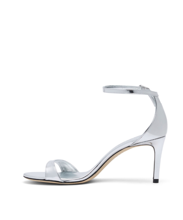 Stuart Weitzman Round-headed High-heeled Sandals In White