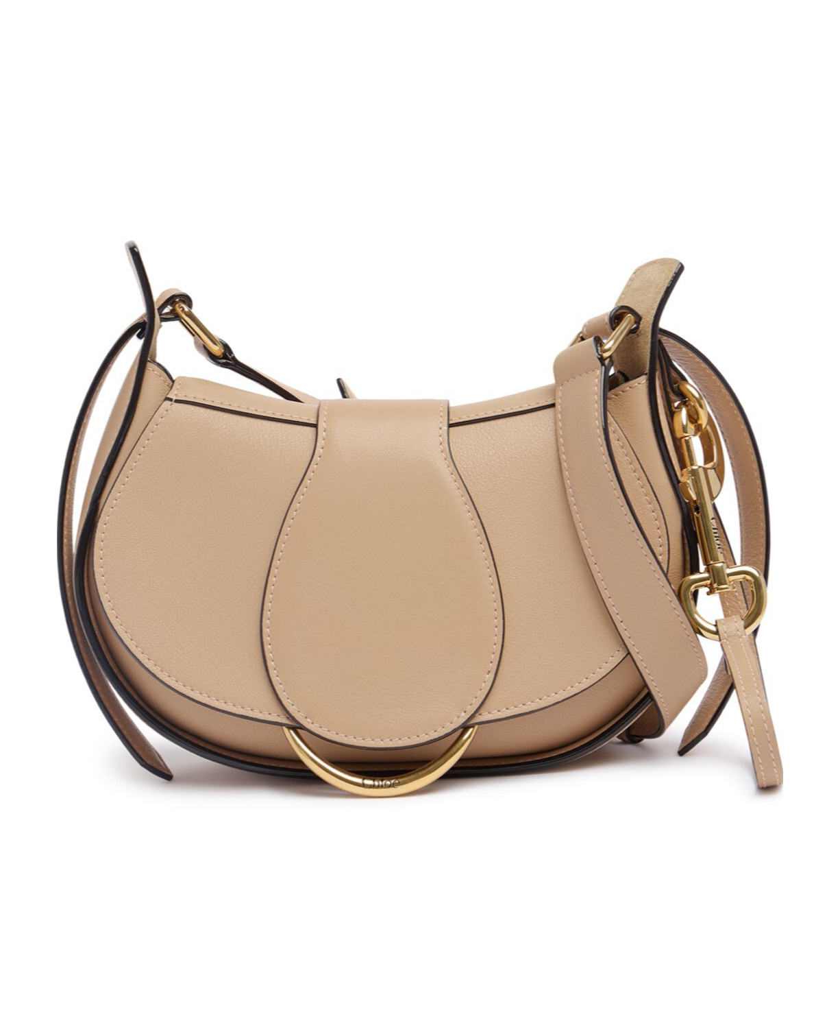 Chloé Floral Grey Calfskin Bag With Adjustable Shoulder Strap