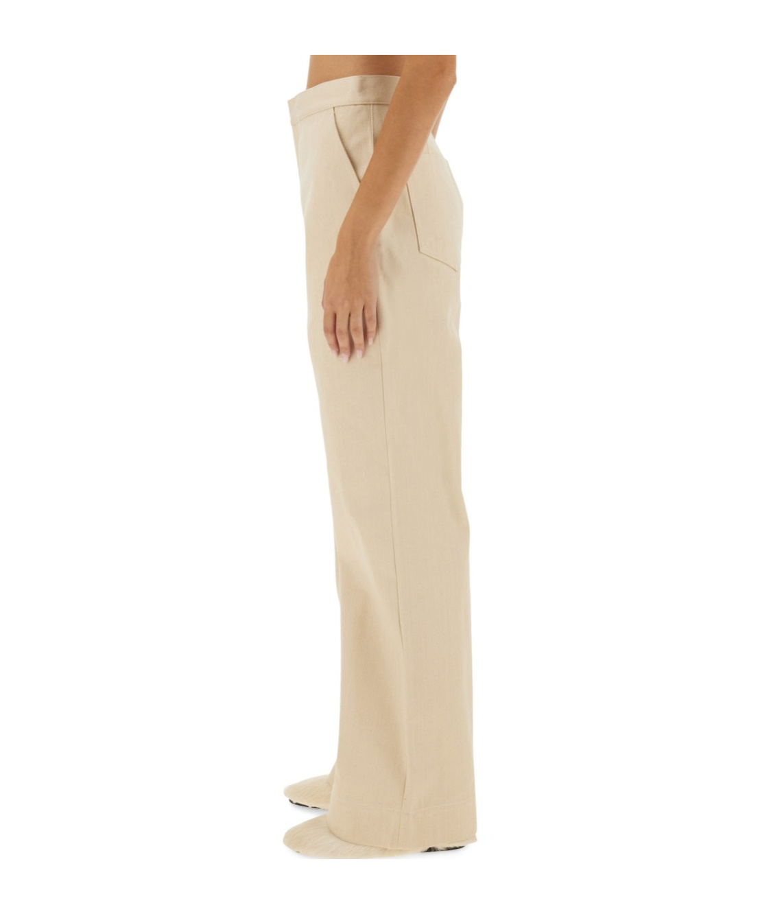 Jil Sander Flared Pants In Nude