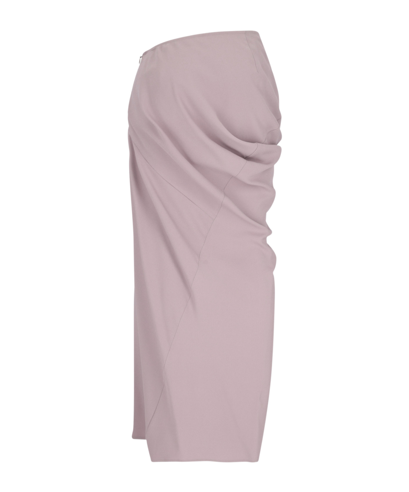 Shop Dries Van Noten Ruched High-low Waist Dress In Nude