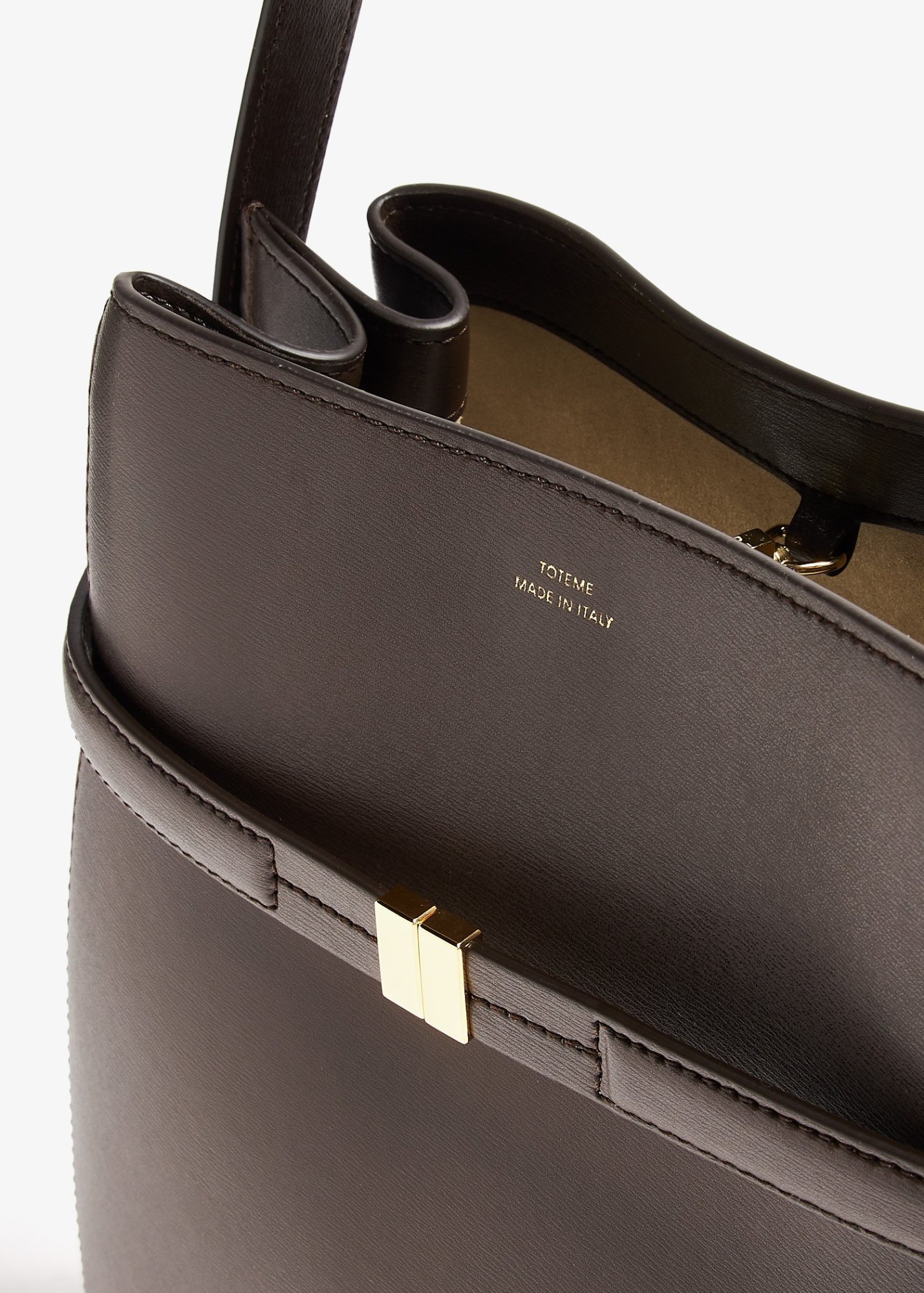Totême Belted Bucket Bag In Black
