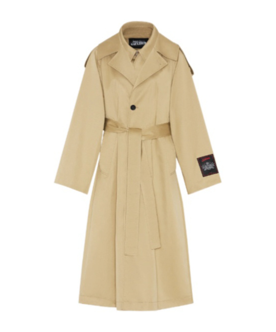 Shop Jean Paul Gaultier Deconstructed Trench Coat In Nude