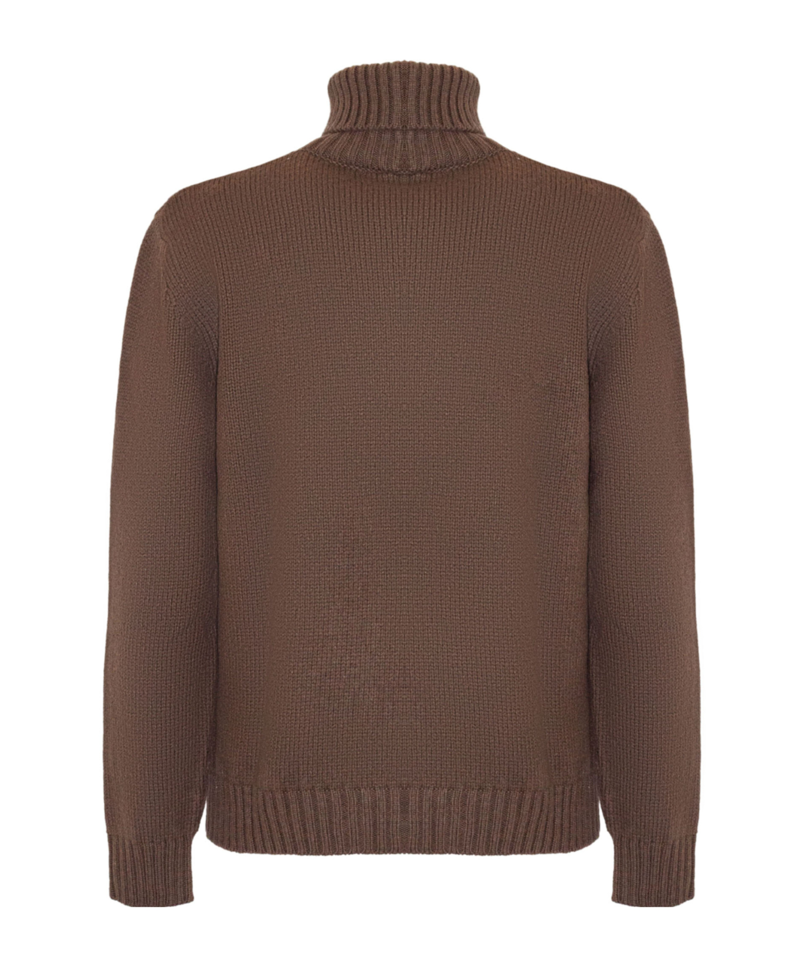Eleventy Turtleneck Ribbed-trim Sweater In Brown