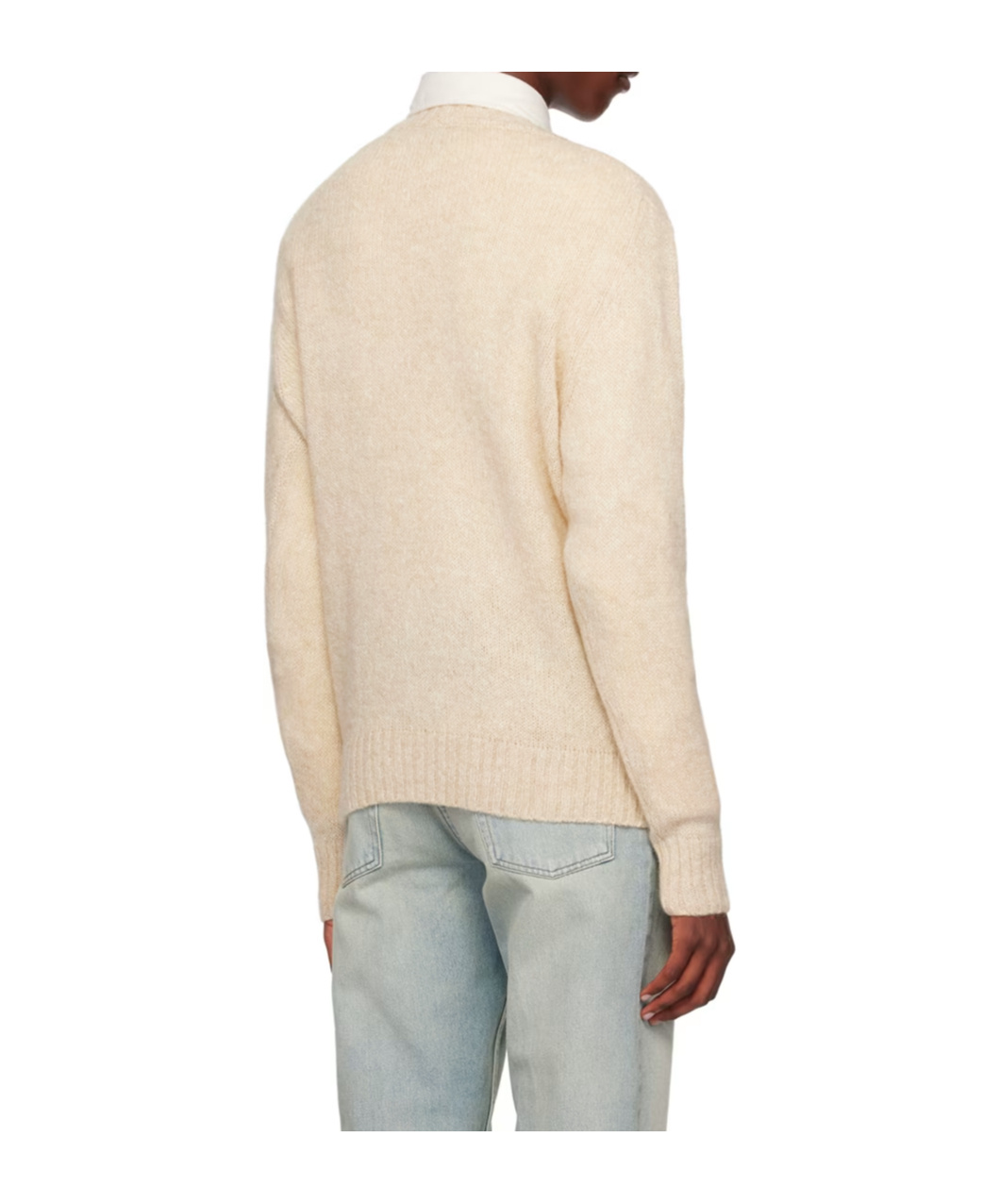 Lardini Round-neck Knitted Sweater In Nude