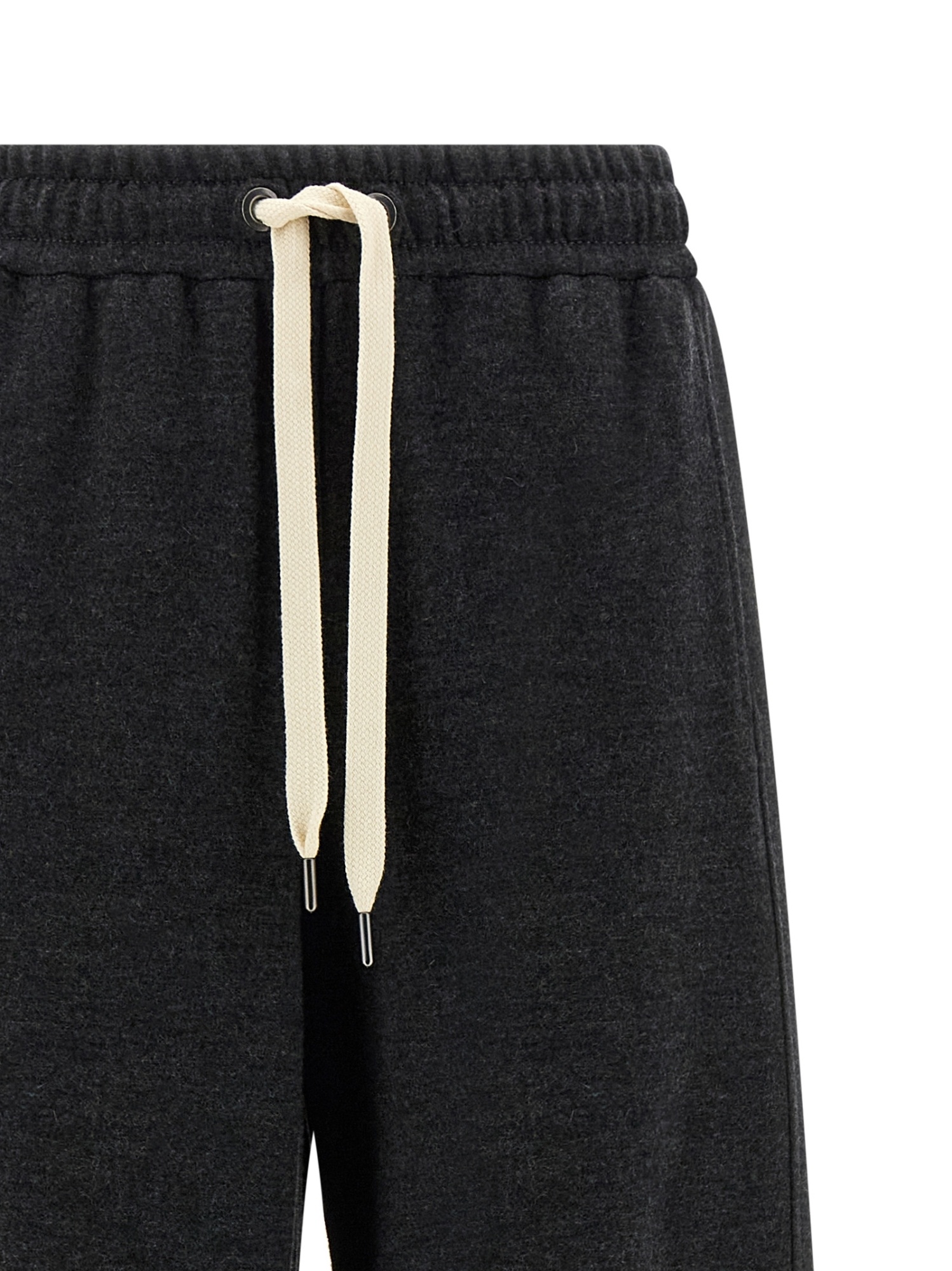 Brunello Cucinelli Cashmere Joggers Pants Gray In Black