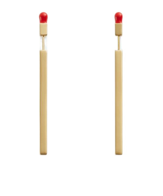 Bottega Veneta Matchstick Earrings In Syrup