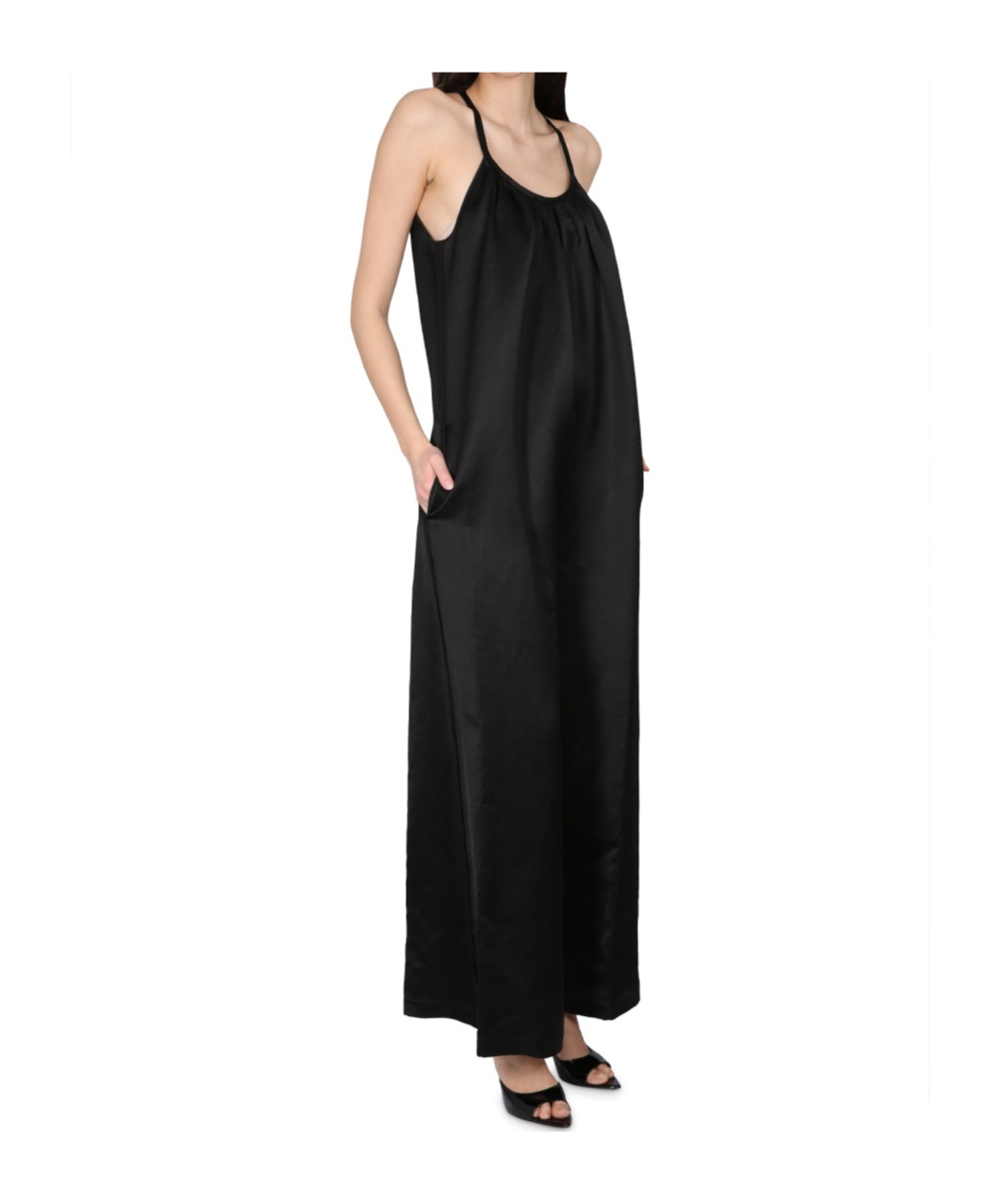 Alysi Sleeveless Round Neck Jumpsuit In Black