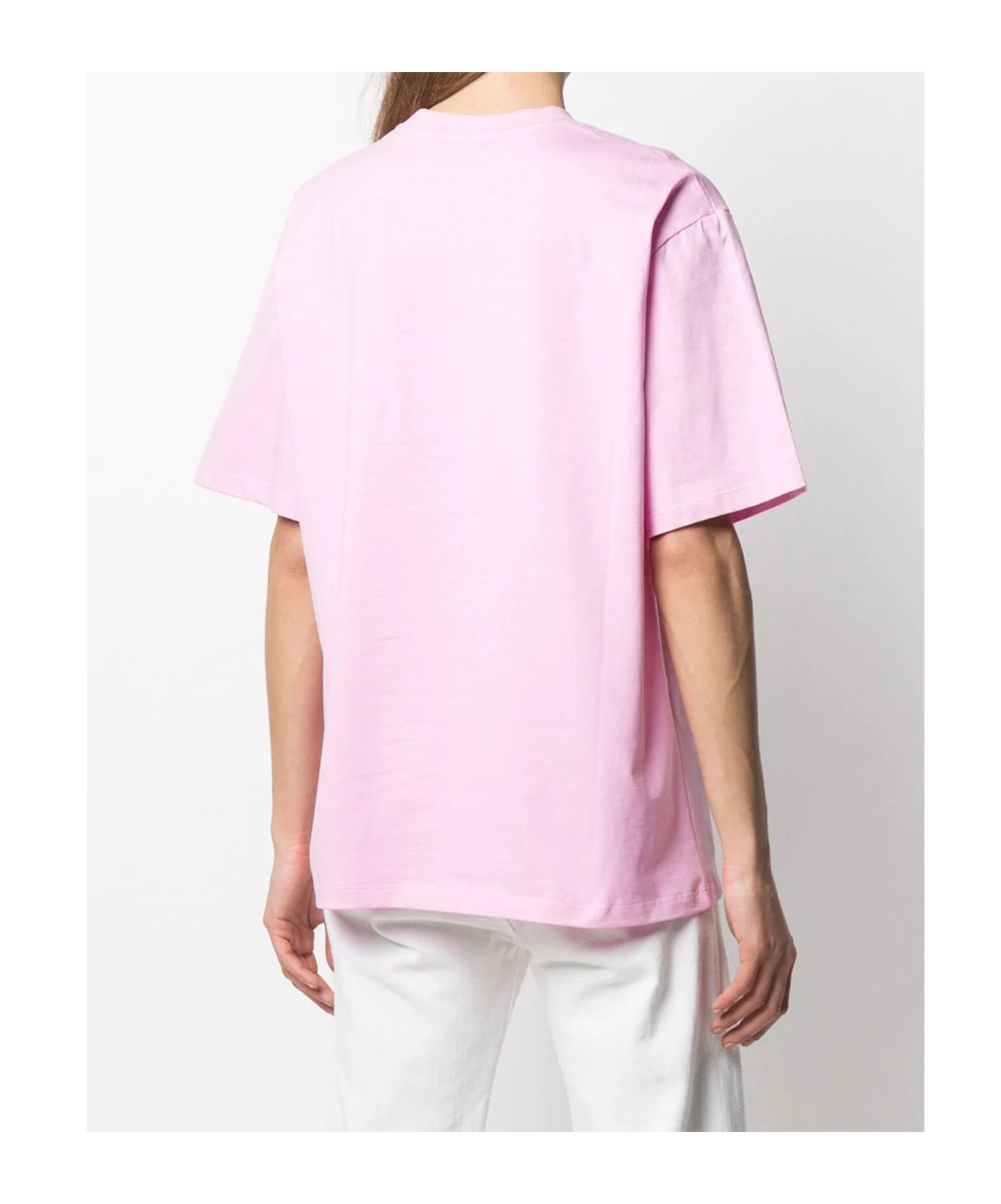 Msgm Logo Detail T-shirt In Pink