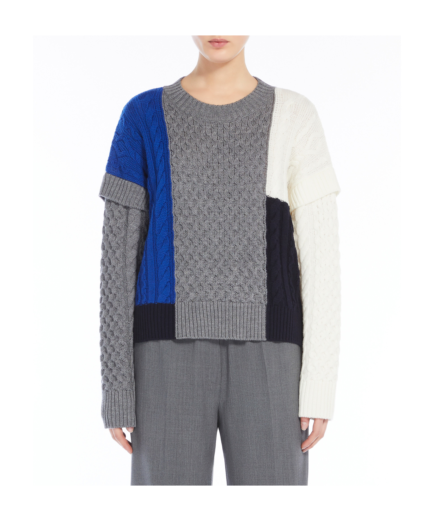 Weekend Max Mara Mestre Knitted Jumper In Gray