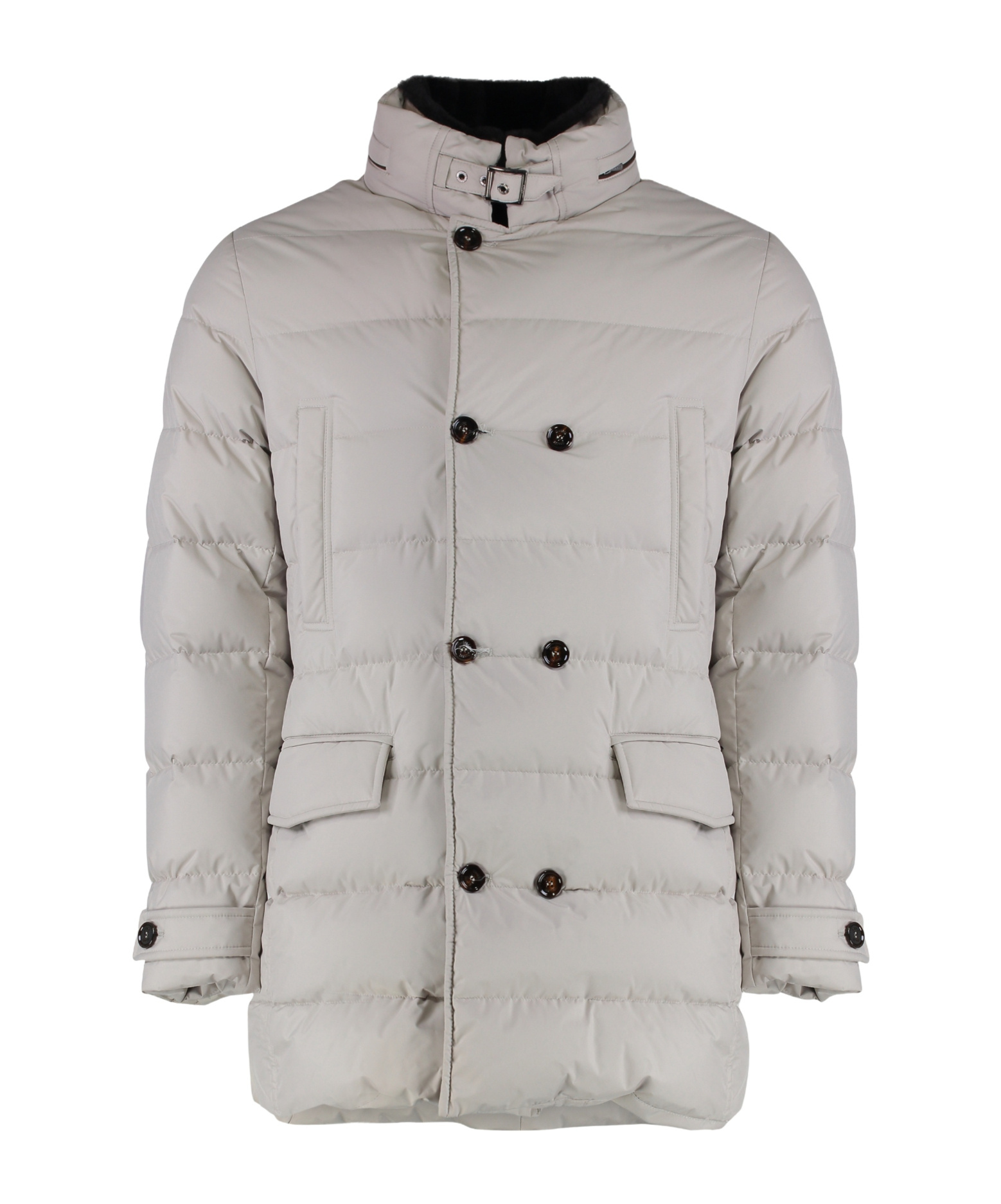 Moorer Zarbo Zip And Button Fastening Down Jacket In White