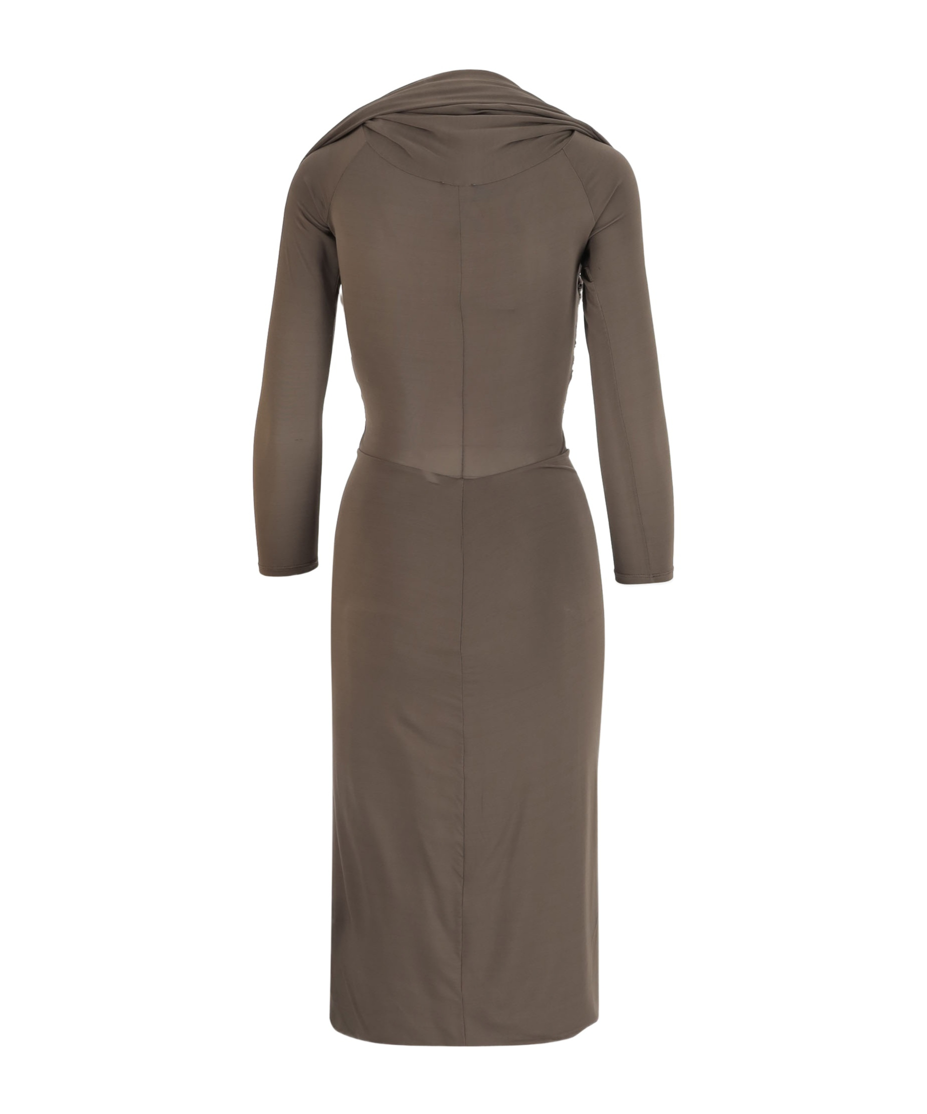 Patou Long Dress Cross Effect In Brown