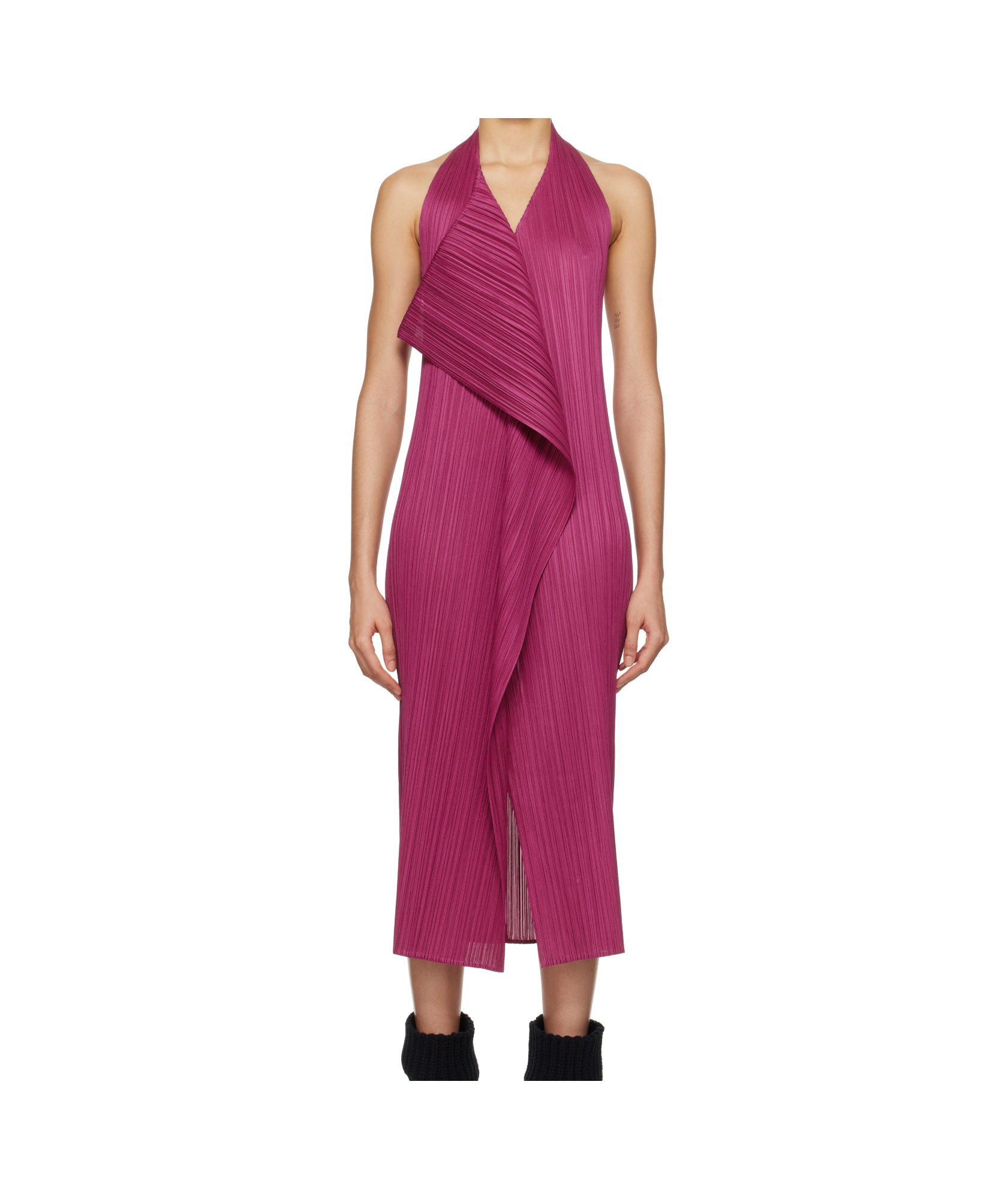 Shop Issey Miyake Monthly Colors: November Midi Dress In Red