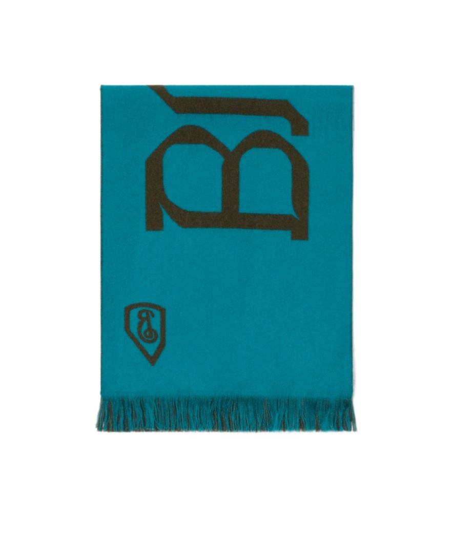 Burberry Logo Wool Scarf In Black