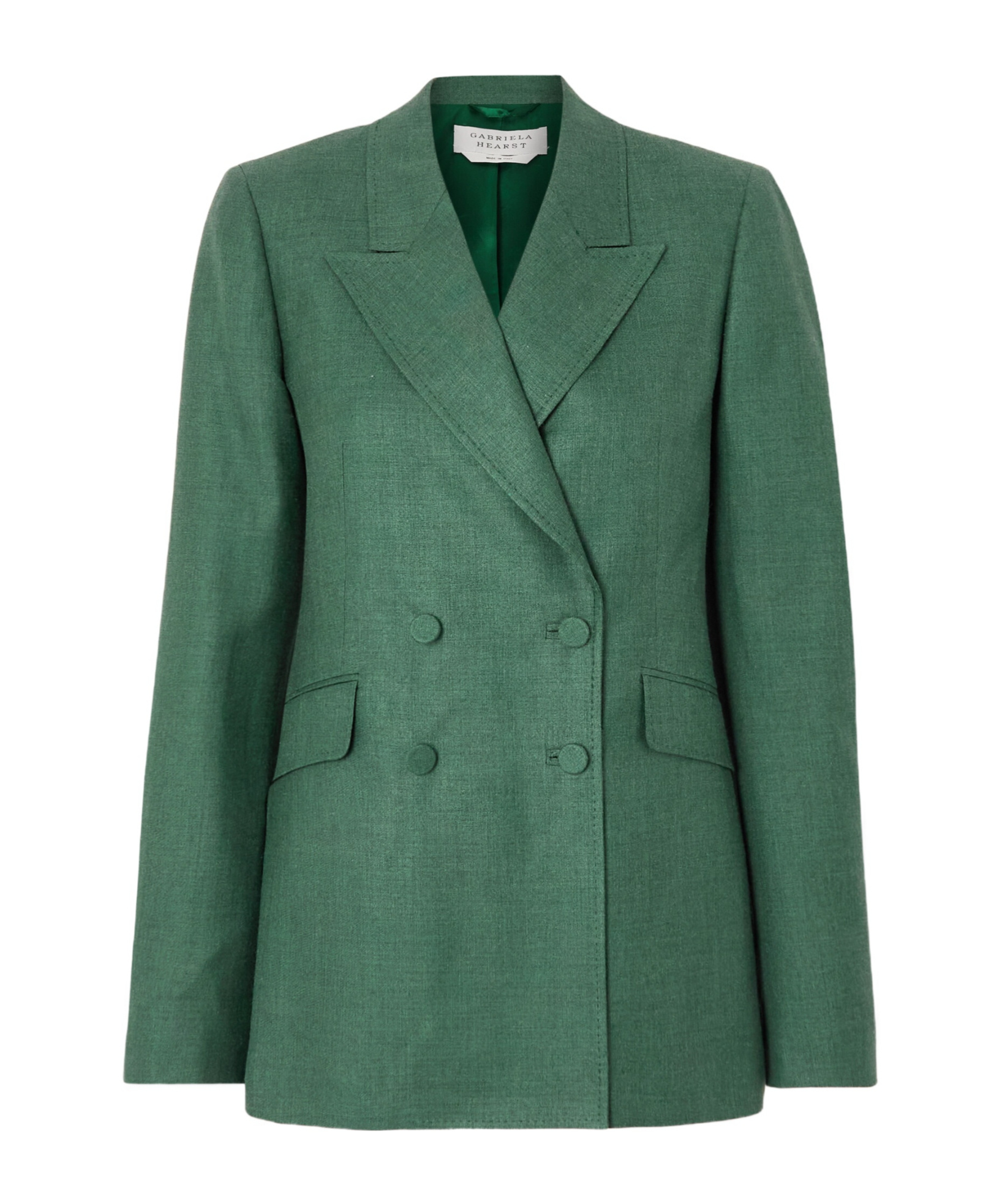 Gabriela Hearst Stephanie Double-breasted Blazer In Green