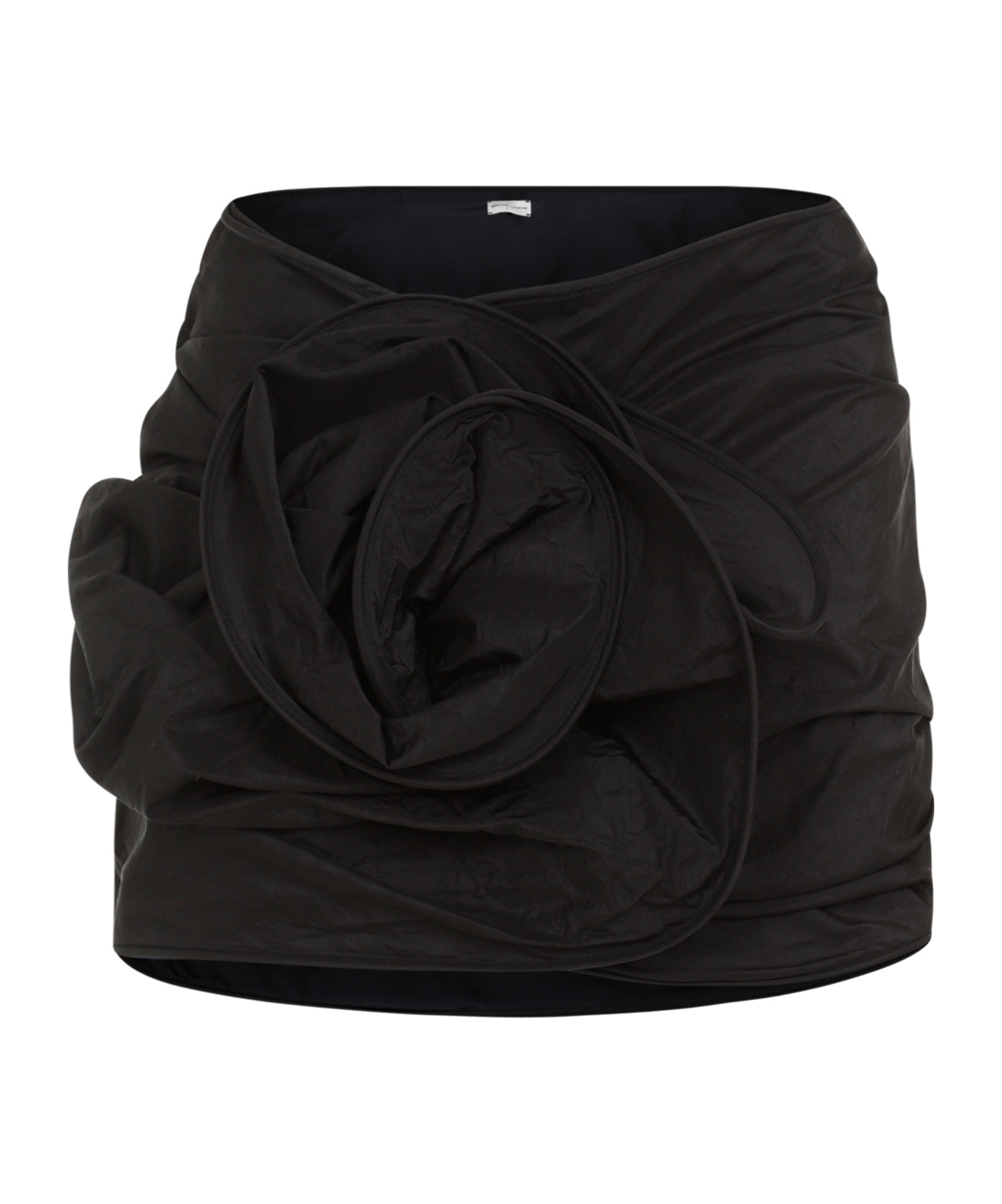 Shop Magda Butrym Floral-appliqué Mini Skirt In Black