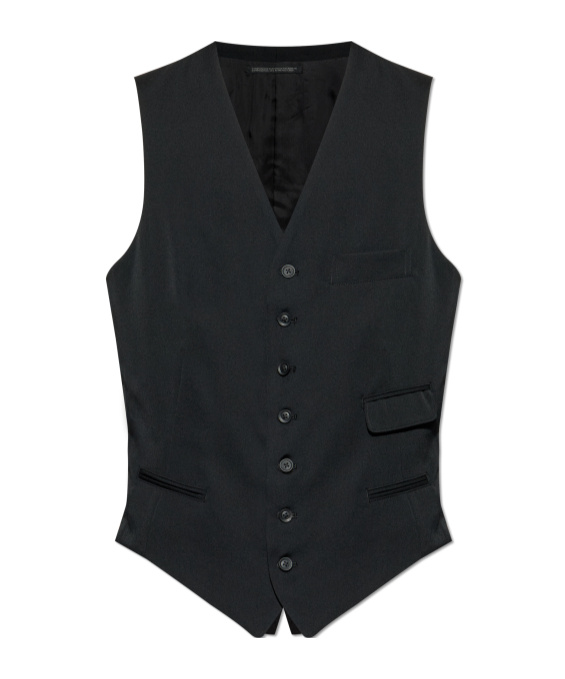 Yohji Yamamoto Sleeveless Vest In Black