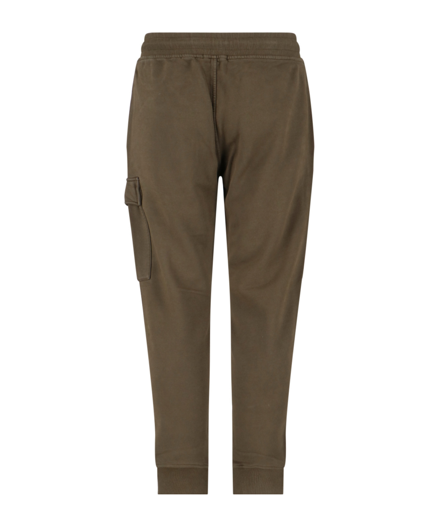 C.p. Company Cargo Pocket Drawstring Waist Ribbed Cuffs Trousers In Brown